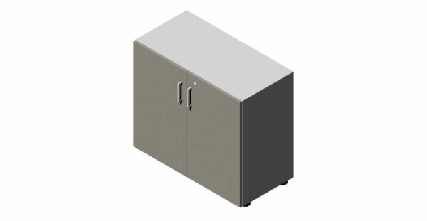 Compir 90 cm low cabinet with lockable doors