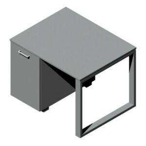 Compir Stratos Desk with closed leg filing cabinet