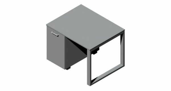 Compir Stratos Desk with closed leg filing cabinet