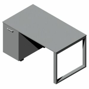Compir Stratos Desk with closed leg filing cabinet