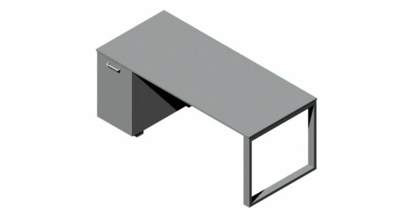 Compir Stratos Desk with closed leg filing cabinet