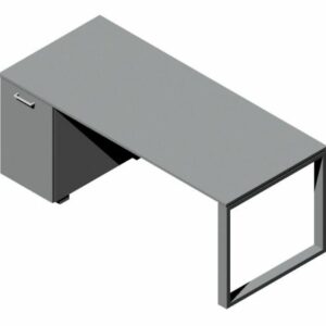 Compir Stratos Desk with closed leg filing cabinet