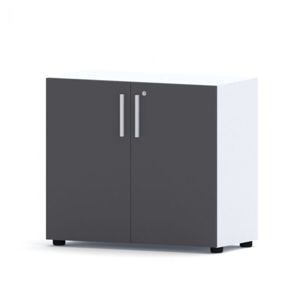 Compir 90 cm low cabinet with lockable doors - Image 11