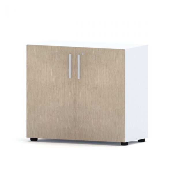 Compir 90 cm low cabinet with lockable doors - Image 4